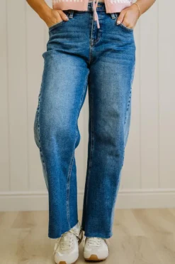 Alice Barrel Cut Contrast Denim