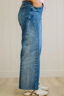 Alice Barrel Cut Contrast Denim