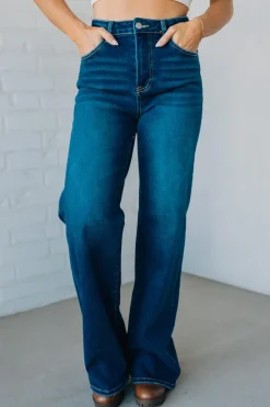 Alysia High Rise Wide Leg Jeans - RISEN