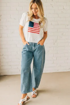 Americana Boyfriend Sweater Tee