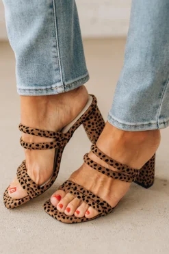 Angie Doubled Strap Block Heels