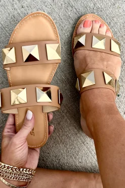 Ashley Oversized Stud Sandals