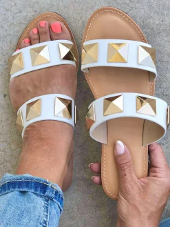 Ashley Oversized Stud Sandals