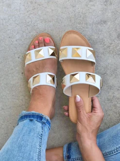 Ashley Oversized Stud Sandals