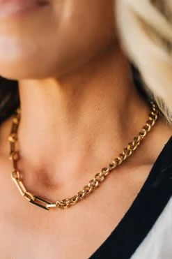 Asymmetrical Double Link Necklace