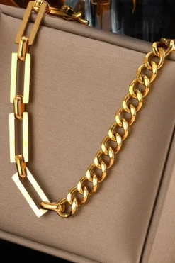 Asymmetrical Double Link Necklace