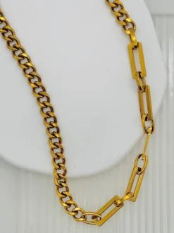 Asymmetrical Double Link Necklace