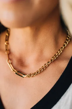Asymmetrical Double Link Necklace