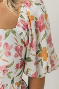 Aurelia Floral Maxi Dress - Cream