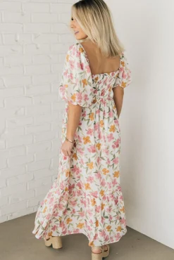 Aurelia Floral Maxi Dress - Cream