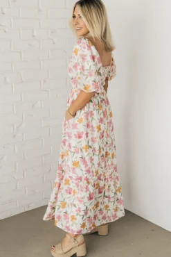 Aurelia Floral Maxi Dress - Cream