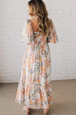 Aurelia Floral Maxi Dress - Light Pink