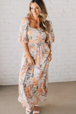 Aurelia Floral Maxi Dress - Light Pink