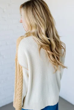 Banana Cream Pie Cable Knit Sweater