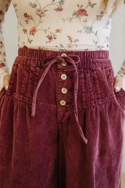 Betty Buttoned Corduroy Pants