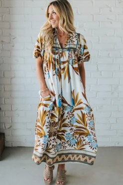 Bev Printed Midi Dress
