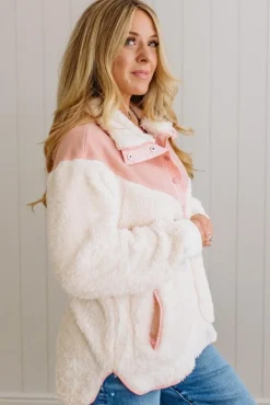 Blocked Sherpa Pullover