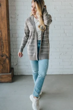 Bobbi Striped Pocket Cardigan