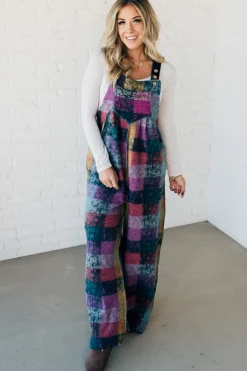 Brushed Multi Check Overalls - BIBI