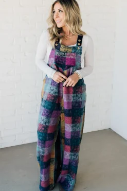 Brushed Multi Check Overalls - BIBI
