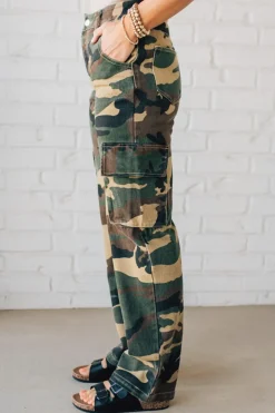 Camo Cargo Mid Rise Jeans - SO ME