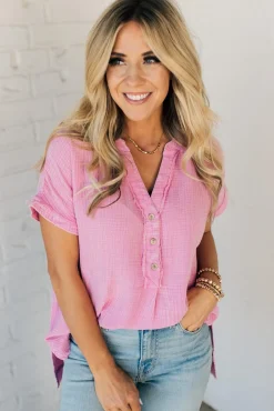 Carter Washed Gauze Henley