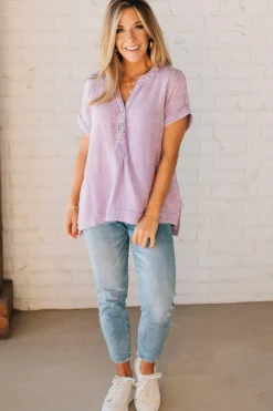 Carter Washed Gauze Henley