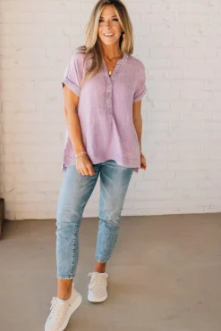 Carter Washed Gauze Henley