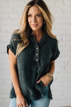 Carter Washed Gauze Henley