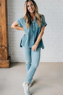 Carter Washed Gauze Henley