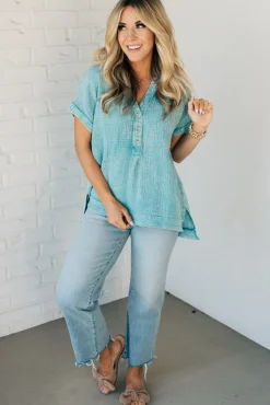 Carter Washed Gauze Henley