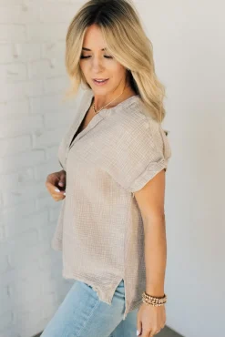 Carter Washed Gauze Henley