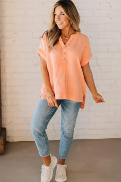 Carter Washed Gauze Henley