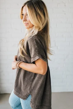 Carter Washed Gauze Henley