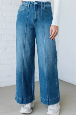 Chelsey High Rise Pin Tuck Denim - ANNIEWEAR