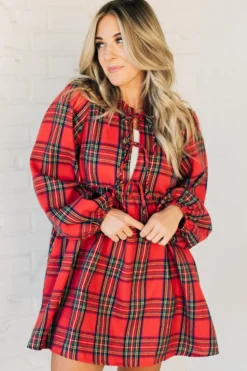 Christa Plaid Mini Dress