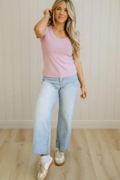 Dani Scoop Neck Baby Tee