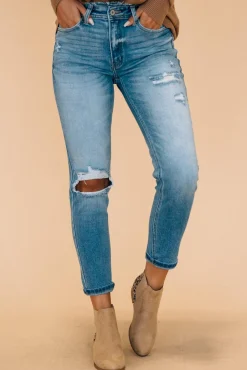Daphne Distressed Mom Jeans - KANCAN