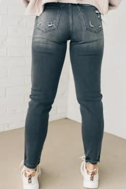 Daphne Distressed Mom Jeans - KANCAN