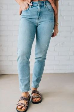Demi High Rise Slim Ankle Jeans - EUNINA