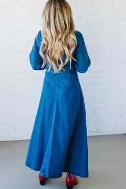 Denim A-Line Shirt Dress