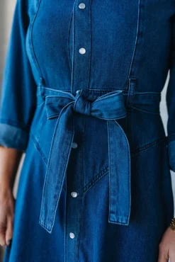 Denim A-Line Shirt Dress