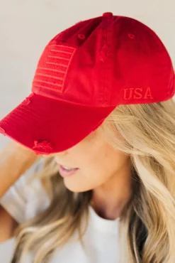 Distressed USA Hat