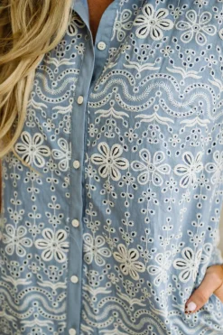 Dolly Scallop Trim Shift Dress