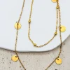 Doubled Disc Charm Necklace