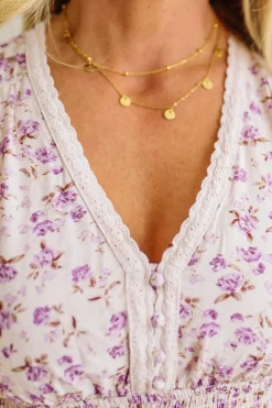 Doubled Disc Charm Necklace