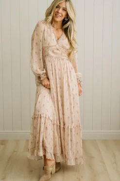 Elaina Ruffled Floral Maxi
