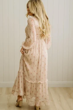Elaina Ruffled Floral Maxi