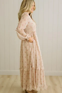 Elaina Ruffled Floral Maxi