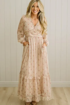 Elaina Ruffled Floral Maxi